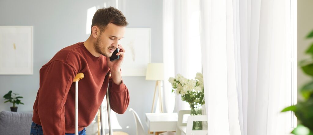 Injured man on stressful call with his insurance company