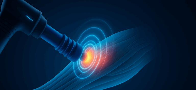 High tech image of shockwave therapy for pain
